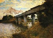 Claude Monet The Railway Bridge at Argenteuil oil painting artist